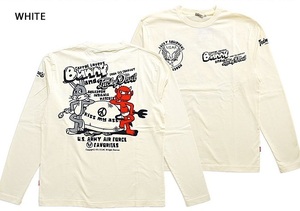 Kiss my ass!ロングTシャツ◆TEDMAN/テッドマン ホワイトXLサイズ（サイズ44）TDLS-348 長袖Tシャツ コミカル エフ商会 efu ロンT