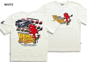 BTF半袖Tシャツ◆TEDMAN/テッドマン ホワイトXXLサイズ（サイズ46）TDSS-539 エフ商会 アメカジ 赤鬼 efu パロディ バックトゥーザフューチ