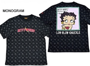 ロウブロウナックル×BETTY ドットベティ半袖Tシャツ◆ロウブロウナックル モノグラムXXLサイズ 551856 ベティーちゃん 刺繍