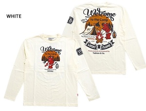 CAMP長袖Tシャツ◆TEDMAN/テッドマン ホワイトXLサイズ（サイズ44）TDLS-343 キャンプ アウトドア ロングTシャツ ロンT エフ商会