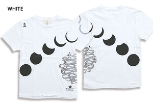 月食半袖Tシャツ◆喜人 ホワイトXXLサイズ KJ-22005 和柄 和風 兎 うさぎ ウサギ きじん