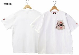 マスクポケット半袖Tシャツ◆PANDIESTA JAPAN ホワイトMサイズ 582356 パンディエスタジャパン パンダ 刺繍