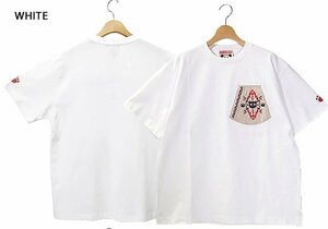 マスクポケット半袖Tシャツ◆PANDIESTA JAPAN ホワイトXXLサイズ 582356 パンディエスタジャパン パンダ 刺繍