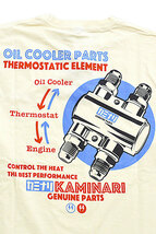 It's CoolロングTシャツ◆カミナリ ホワイトMサイズ 中排気量 KMLT-220 雷 エフ商会 長袖Tシャツ バイクパーツ オイルクーラー サーモスタ_画像2