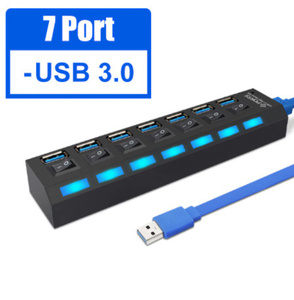 LGH525 USBハブ3.0 7ポート USB3.0 ハブスプリッタ電源アダプタマルチUsb C Hab 高速 5 5gbps タイプC ハブ PC 7Port