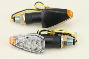 送料220円 ミニLEDクリアウインカー ソフテイルFXSTC FLH FLSTS ツインカム スポーツスター FXR XL1200 ダイナ チョッパー