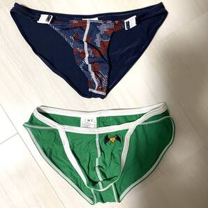 GMW GOODMENWEAR 下着 ジョグストラップ Mサイズ 2枚セット グリーン ネイビー ブリーフ