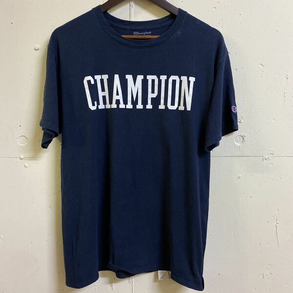 チャンピオン Champion Tシャツ 半袖 M 古着 ネイビー