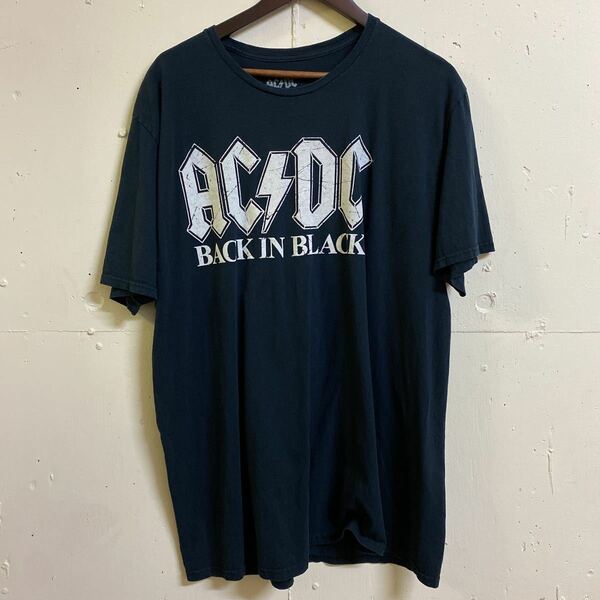 ACDC エーシーディーシー Tシャツ ロゴTシャツ バンT BACK IN BLACK 2XL 古着