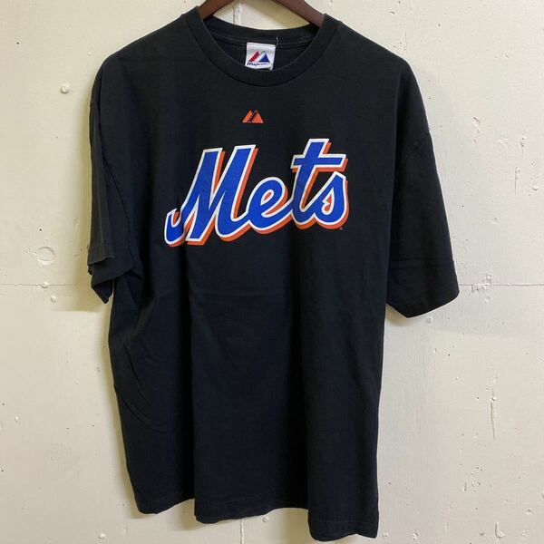 Majestic マジェスティック Mets 半袖 Tシャツ XL 古着