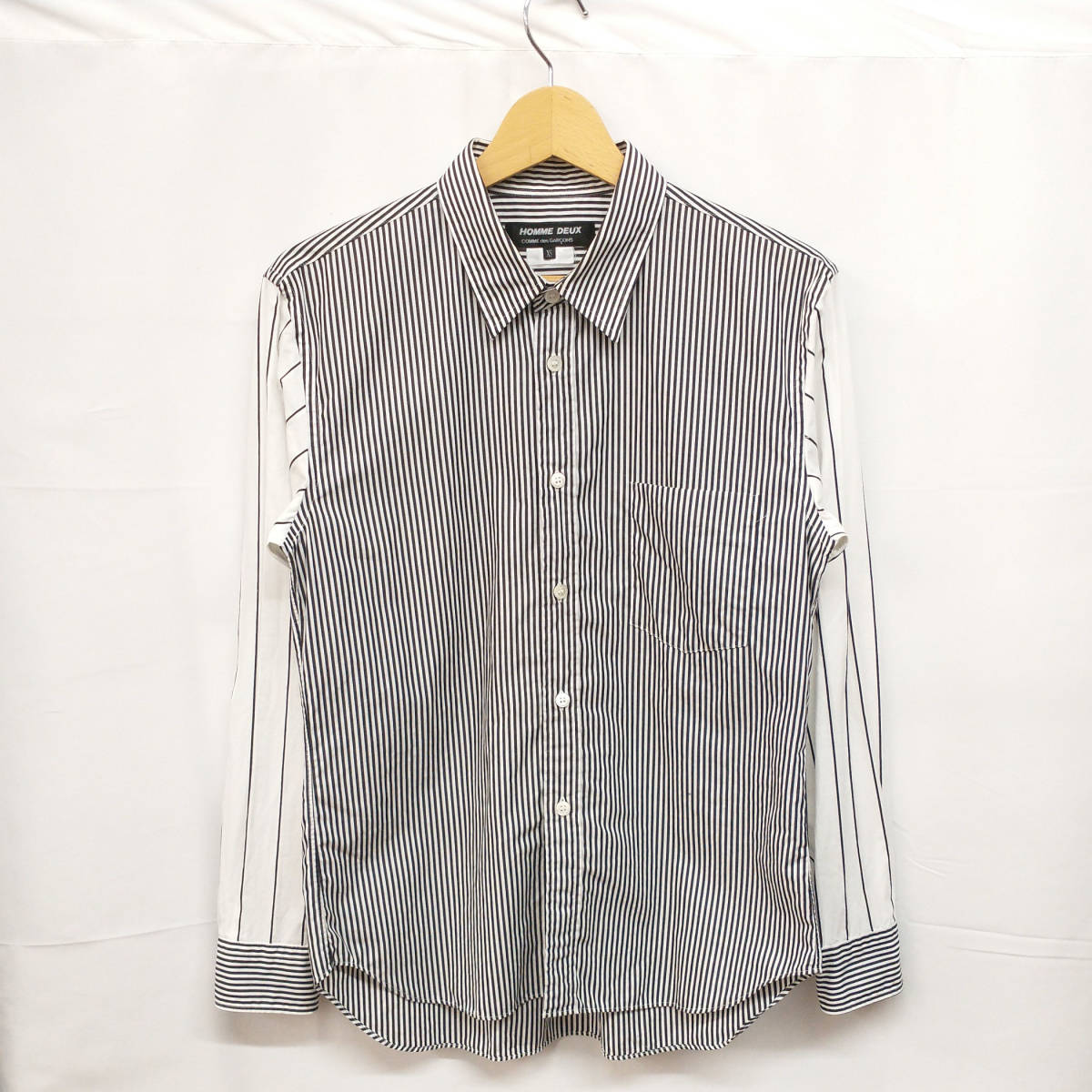 ヤフオク! -「comme des garcons homme deux xs」の落札相場・落札価格 通販・買取 美品 コムデギャルソンオムドゥ XS ストライプジャケット ポリ縮 17SS テーラードジャケット