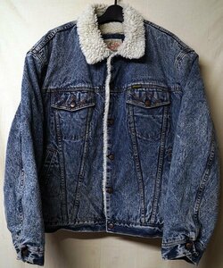 ◆80年代当時物ストーンウォッシュ◆Wrangler ラングラー MKC4119-25 ボアデニムジャケット◆ジージャン Gジャン◆