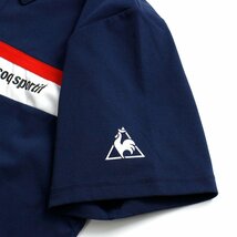 新品 ルコック ゴルフに最適 吸汗速乾 ストレッチ 半袖 ポロシャツ L 紺 le coq sportif メンズ シャツ UPF50 GOLF スポーツ ◆NL155B_画像5