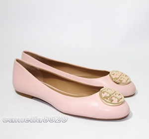 トリーバーチ TORY BURCH BENTON2 64090 BALLET FLAT バレエシューズ パンプス ピンク レザー 本革 10M 約26.5～27cm 未使用 展示品