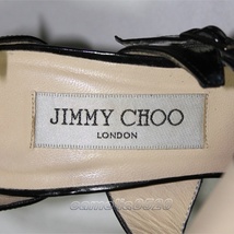 Jimmy Choo ジミーチュウ ヒール サンダル 黒 ブラック エナメル革 35.5 サイズ 約22.5cm イタリア製 美品 使用僅か_画像2