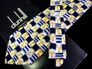 ♪今週の特売980円～♪0527♪状態並品【dunhill】ダンヒル【窓 ロゴ入 柄】ネクタイ♪