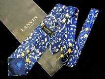 ♪今週の特売980円～♪0546♪状態並品【LANVIN】ランバン【草花 植物 柄】ネクタイ♪_画像2