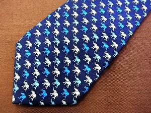 ♪25812D♪状態並品【象 ゾウ 動物 柄】 タイラック【Tie Rack】ネクタイ