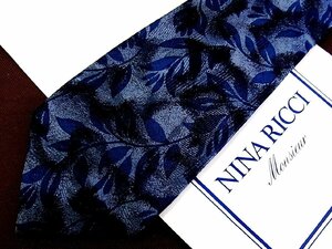 ♪25963D♪状態並品【草花 植物 柄】ニナリッチ【NINA RICCI】ネクタイ