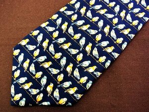 ♪25801D♪状態並品【鳥 小鳥 インコ 柄】 タイラック【Tie Rack】ネクタイ