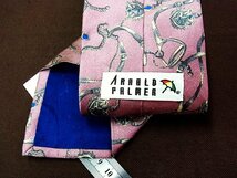 ♪26077D♪状態並品【ベルト 馬具 紋章 柄】アーノルドパーマー【Arnold Palmer】ネクタイ_画像2