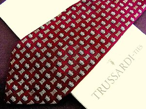 !26010D! состояние товар среднего качества [ дизайн рисунок ] Trussardi [TRUSSARDI] галстук 