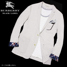 美品！M(2)★クールマックス×ノバチェック★バーバリーブラックレーベルCoolmax メンズ サマー テーラードジャケットBURBERRY BLACK LABEL_画像1