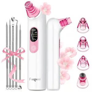 毛穴吸引器 美顔器 毛穴ケア 4種類の吸引ヘッド&3段階吸引力