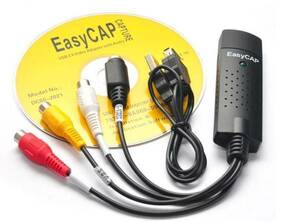 USB2.0 ビデオキャプチャー Video DVR 画像安定装置付メール便可 EasyCAP DC60 USBバスパワーで電源不要 編集ソフト