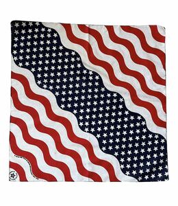 ビンテージ　バンダナ　アメリカ国旗　星　USA 古着　vintage bandana