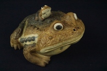 陶器　かえる置物　親子カエル　縁起物　蛙　インテリア　置物_画像6