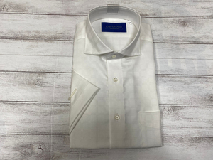 CARPENTARIA/カーペンタリア えり回り38　半袖ドレスシャツ ワイシャツ 綿100％　ホワイト系　996