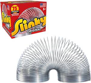 送料無料 スリンキー Poof Slinky ばね バネ おもちゃ 米国製 懐かしい プレゼント 賞品 アコーディオン 金属製
