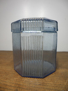 42 ガラス 容器 保存瓶 キャンディーポット / 戦前 収納 アールデコ ガラス瓶 硝子 洋館 カフェ 古い 昔