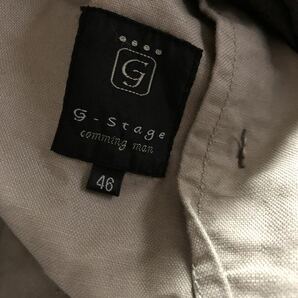 g-stage リネン コットン シングルライダースジャケット46レーシングジャケットの画像6