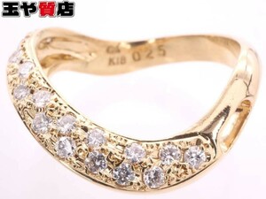 Gen Diamond 0,25CT Дизайн кольцо № 11 Сильный K18YG желтого золота