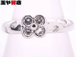  Ponte Vecchio diamond 0.20ct flower ring 8.5 number K18WG white gold 