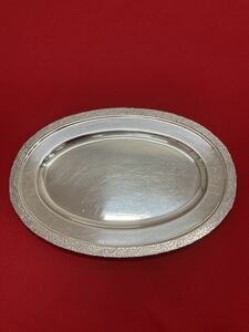 狩）まとめ売り 中古品 おぼん お盆 ステンレス製 プレート皿 盛り付け皿 洋食器 20220620 (11-4)