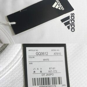 ADIDAS アディダス レディース ワッフルTシャツ ホワイト サイズXL AEROREADY/GQ0612/AT610★送料360円の画像3