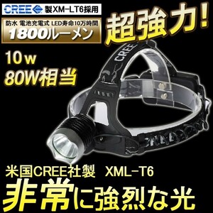 GOODGOODS LEDヘッドライト CREE 高輝度 1800Lm ヘッドランプ 作業用 アウトドア 登山 自転車 夜釣り 倉庫 防災 HL80