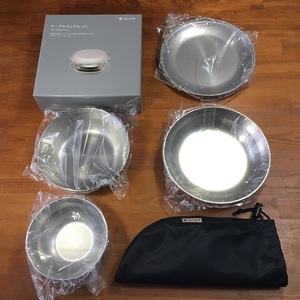 【送料無料/新品】TW-021 スノーピーク snow peak テーブルウェアセットL 4種類1人用セット ステンレス製 日本製 キャンプ ソロ