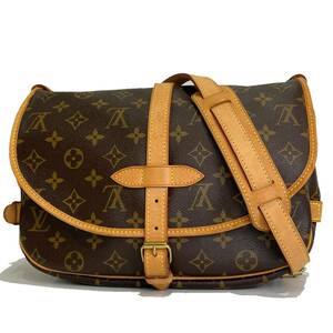 良品!!AB◆LOUIS VUITTON ルイヴィトン M42256『MB4038』ソミュール30 モノグラム ショルダーバッグ ブラウン系