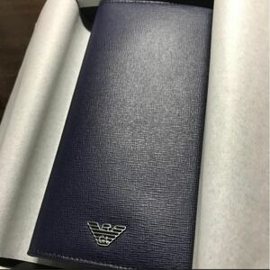 EMPORIO ARMANI 2つ折り財布 ブルー メンズ 完全未使用