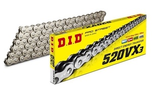 DID 520VX3-132L ZJ(カシメ) SILVER 4525516324779 大同工業株式会社 D.I.D バイク用チェーン