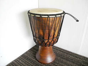●ジャンベ 打楽器 高さ43cm 直径26cm 民族楽器 太鼓 パーカッション