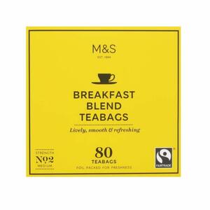 香港直送品 / Marks & Spencer Breakfast Blend マークス＆スペンサー ブレックファーストブレンド 紅茶 80ティーバッグ 250g