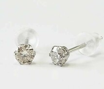 PT プラチナダイヤピアス 天然ダイヤモンド 0.2～0.6ct 選択スタッド鑑別書付【ギフトラッピング済み】 (0.2)/4月誕生石ダイヤ_画像3