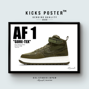 AF1 エアフォース1 ゴアテックスブーツ ミディアム オリーブ キックスポスター 送料無料 AF1-47