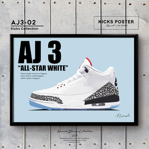 AJ3 エアジョーダン3 ホワイトセメント キックスポスター 送料無料 AJ3-02