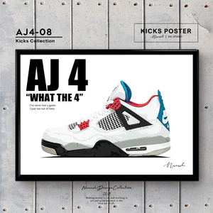 AJ4 エアジョーダン4 WHAT THE 4 キックスポスター 送料無料 AJ4-08